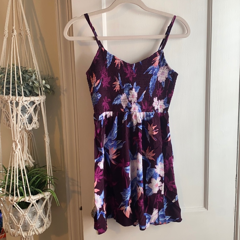 American Eagle Floral Dress with Keyhole Back